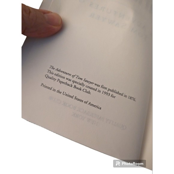 Mark Twain The Adventures of Tom Sawyer Quality Paperback Book Club 1993 - Picture 3 of 4